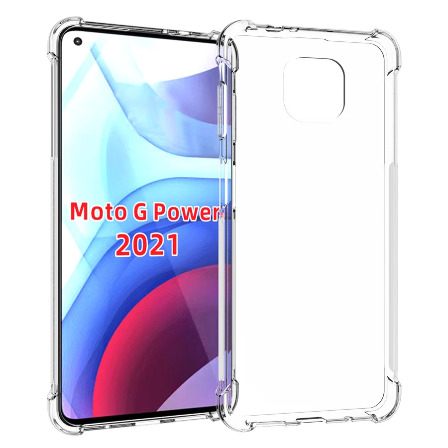 Crystal Clear Reinforced Corners TPU Shock Absorption and Anti-Scratch Cover case for Motorola Moto G Power 2021