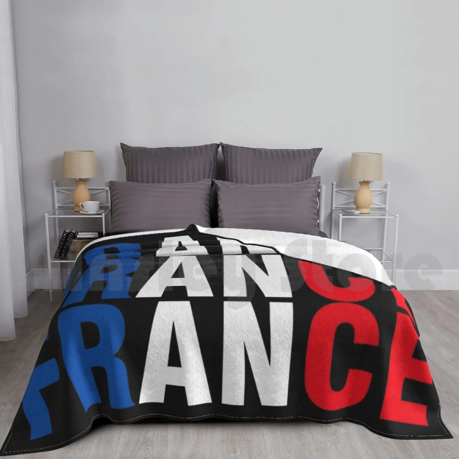 Vive La Francia manta para sofá cama viaje Francia París La Francia beso francés divertido bandera francesa viaje para
