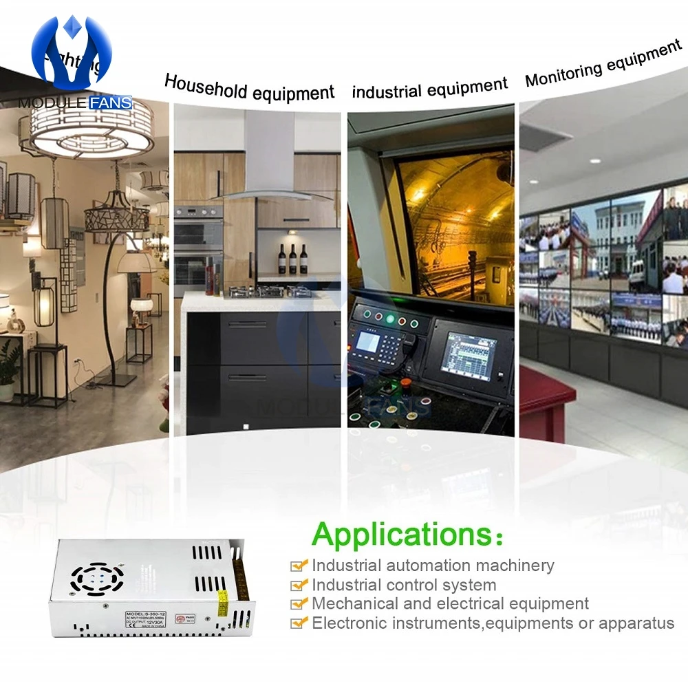 Garosa Schaltnetzteil DC12V 8,5A 100W – Kurzschluss-, Überlast- & Überspannungsschutz, Für LED, 3D-Drucker, CCTV & Industrie