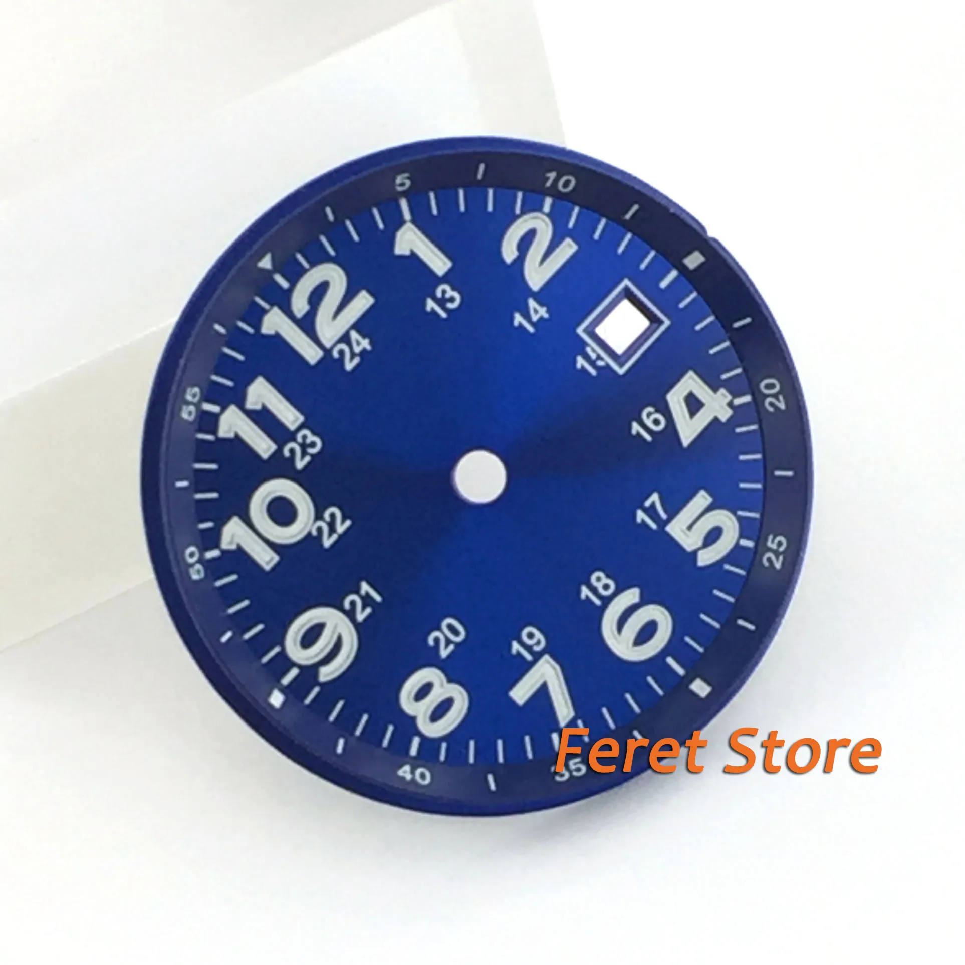 New Bliger Top luxury 33mm Blue Luminous dial date window markings fit 2824 2836 Miyota 8215 8205 821A movement men watch