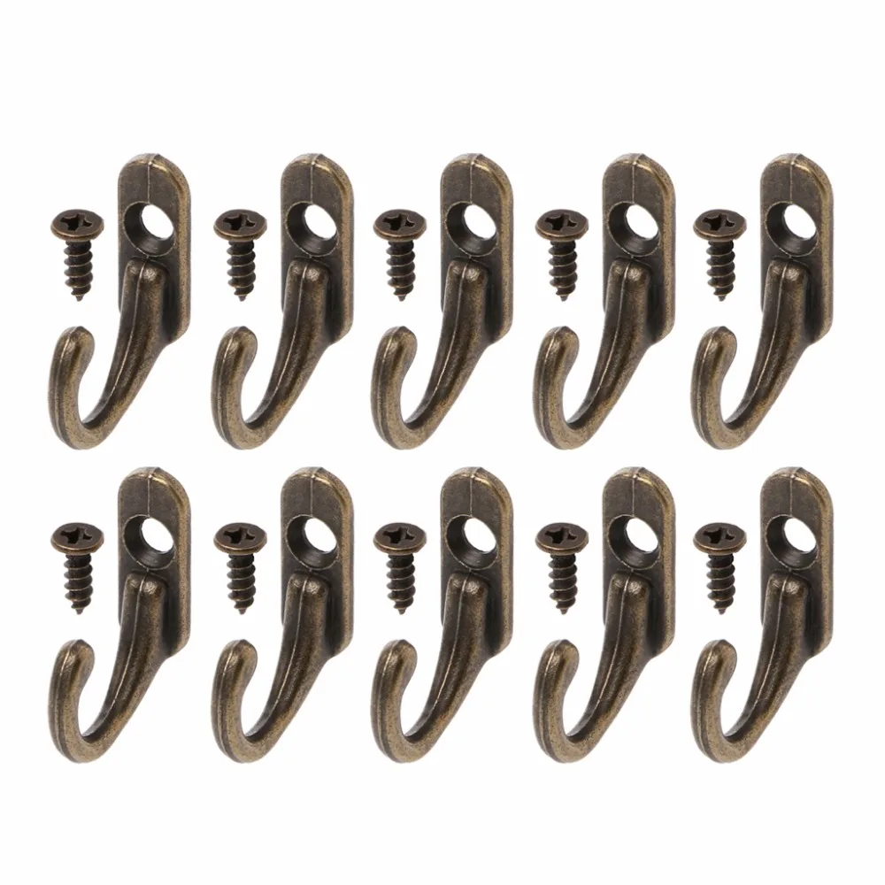 

10x Antique Wall Mounted Hooks Key Holder Letter Rack Hanger Hanging Zinc Alloy