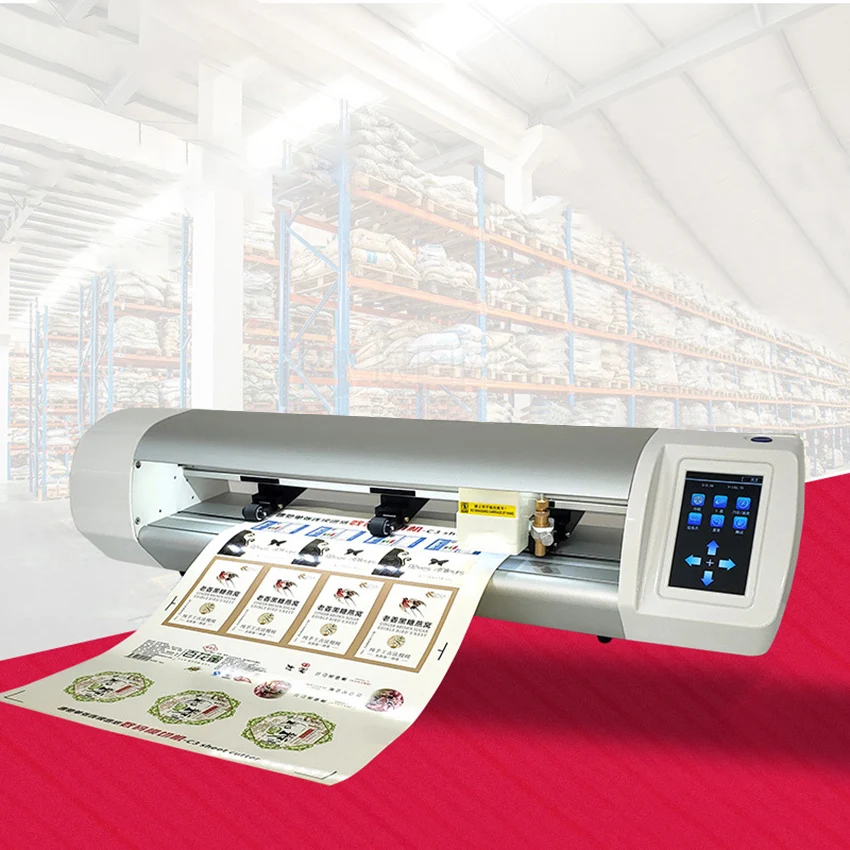 WD-350 Automatic Label Die-Cutting Machine 45W Camera Self Adhesive Marking Machine 500mm Laser Digital Edge Patrol Plotter