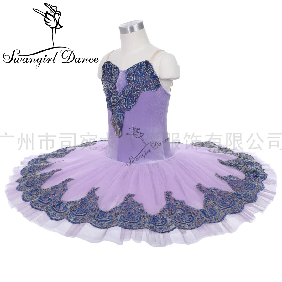 women Ballerina liace sleeping beauty performance stage pancake tutu dress costume adult dance tutu for girls 18081