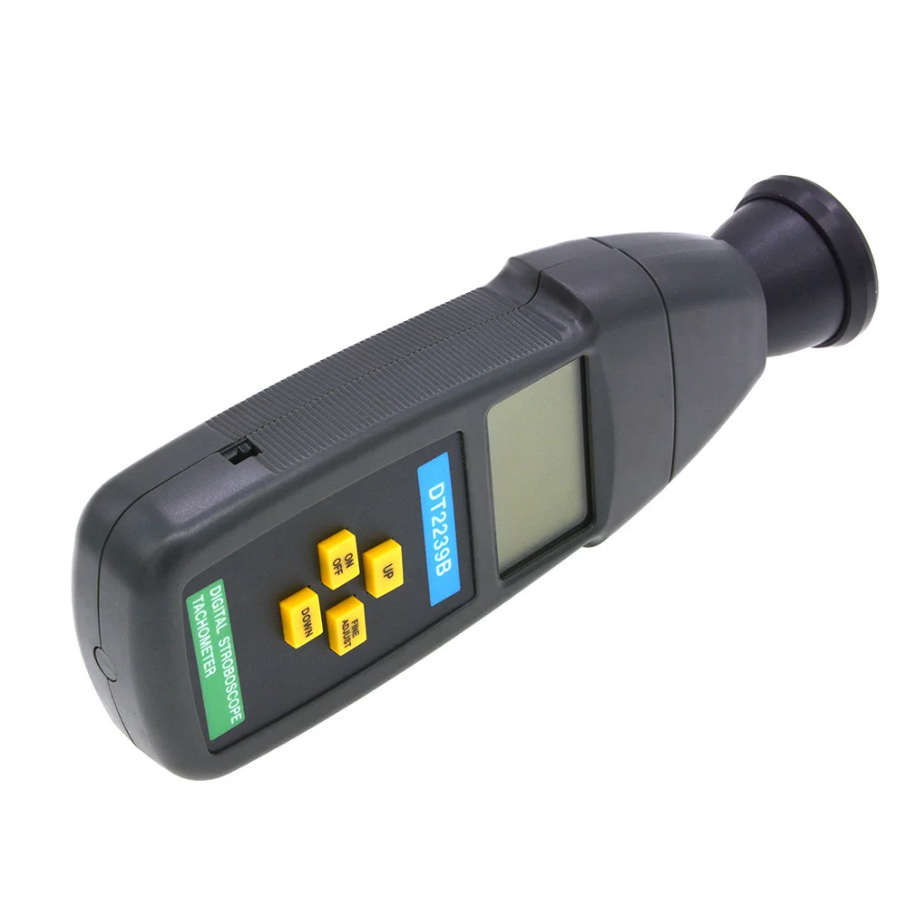 Digital Stroboscope Tachometer LCD Non-Contact Flash Photoelectric Revolution Meter 60-39999 RPM Speedmeter Tester