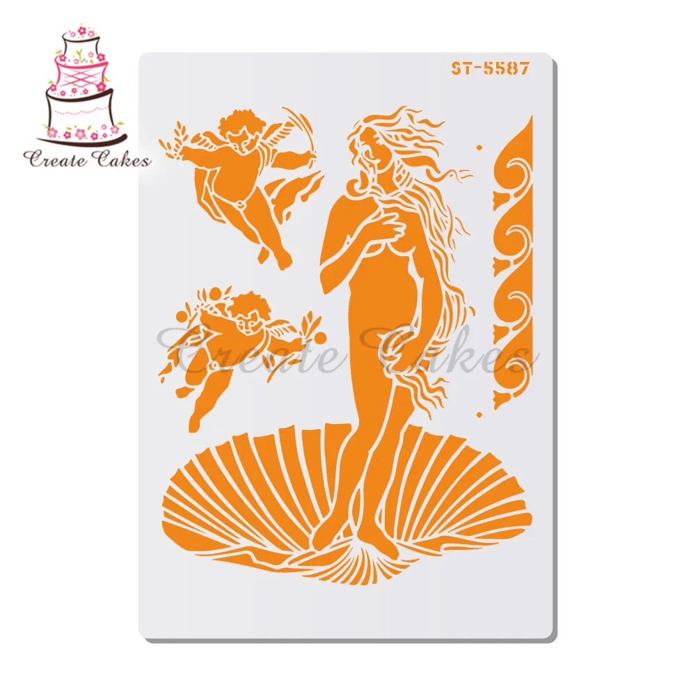 Mythical Figures Stencil For Walls Painting Scrapbooking Stamp Album Decorative Embossing DIY Craft Paper Card Flower Template