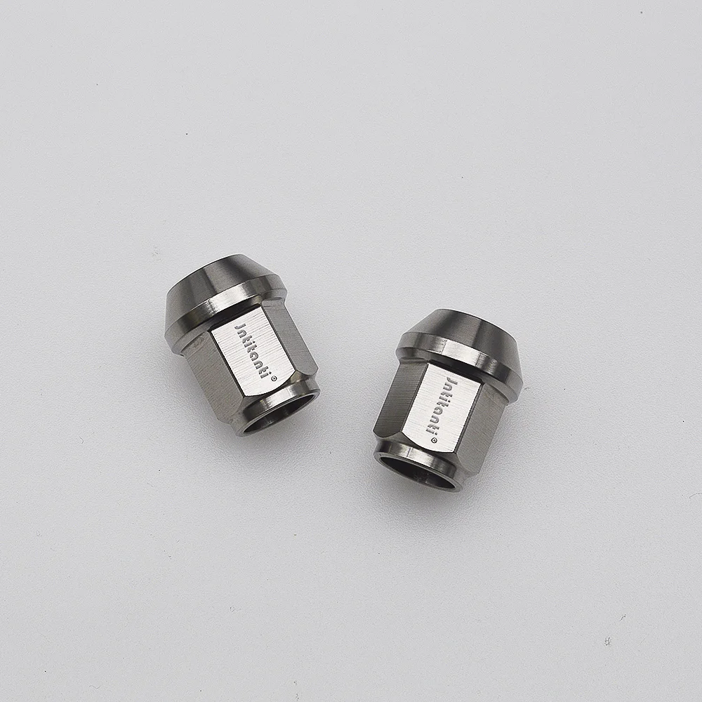 Jntitanti Factory M12*1.25*27mm M12*1.5*27mm  Gr5 titanium wheel lug nut open end  a pieces.