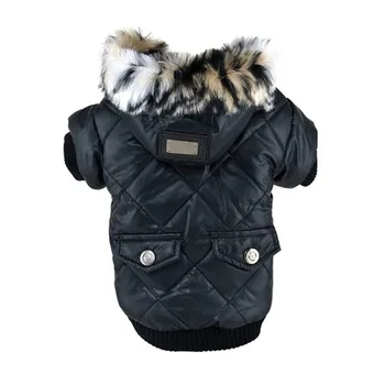 Winter Dog Clothes Warm Thicken Coat Jacket for Puppy Pet Fur Hoodie for Small Medium Dogs Chihuahua French Bulldog Clothing 2