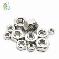 1/50/100 Uds A2 304 tuerca hexagonal de acero inoxidable para M1 M1.2 M1.4 M1.6 M2 M2.5 M3 M4 M5 M6 M8 M10 M12 M16 M20 M24 tornillo