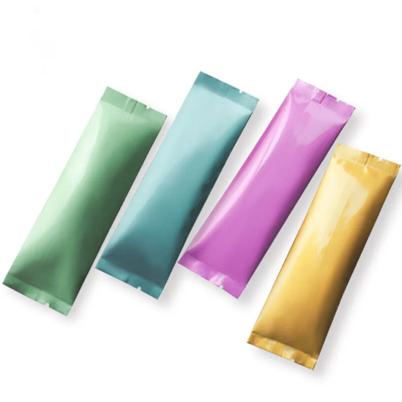 50pcs Small Colored Aluminum Foil Powder Packaging Bag Open Top Coffee Powder bag Powder bag