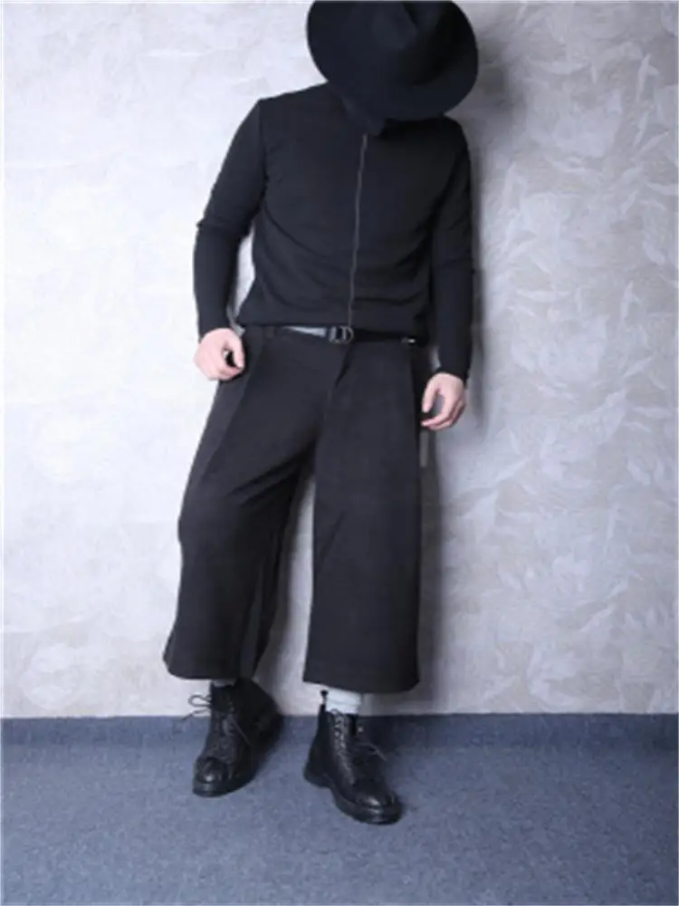 

Men's Black Trousers Leisure Large Size Spring And Summer New Trend Wide Leg Casual Pants Octuple Pants