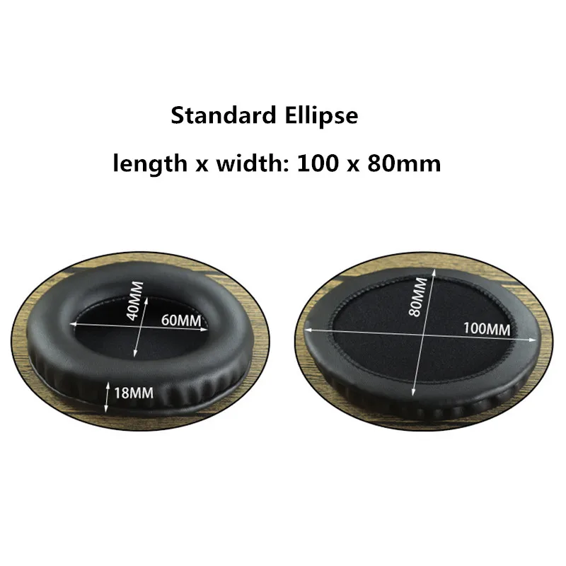 General Oval Replacement Earpads 100X80 95X75 70X60MM 120X100 Soft Protein Skin Memory Foam Ear Pads Cushions for Headphone