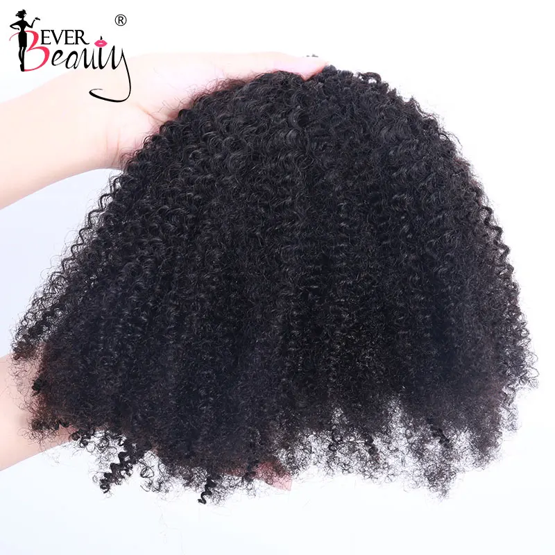 Ever Beauty-Extensions de Cheveux Humains pour Femme, Afro, Crépus, Bouclés, Microlinks, Pointe F, 4B 4C, Salon, Brésilien, Vierge