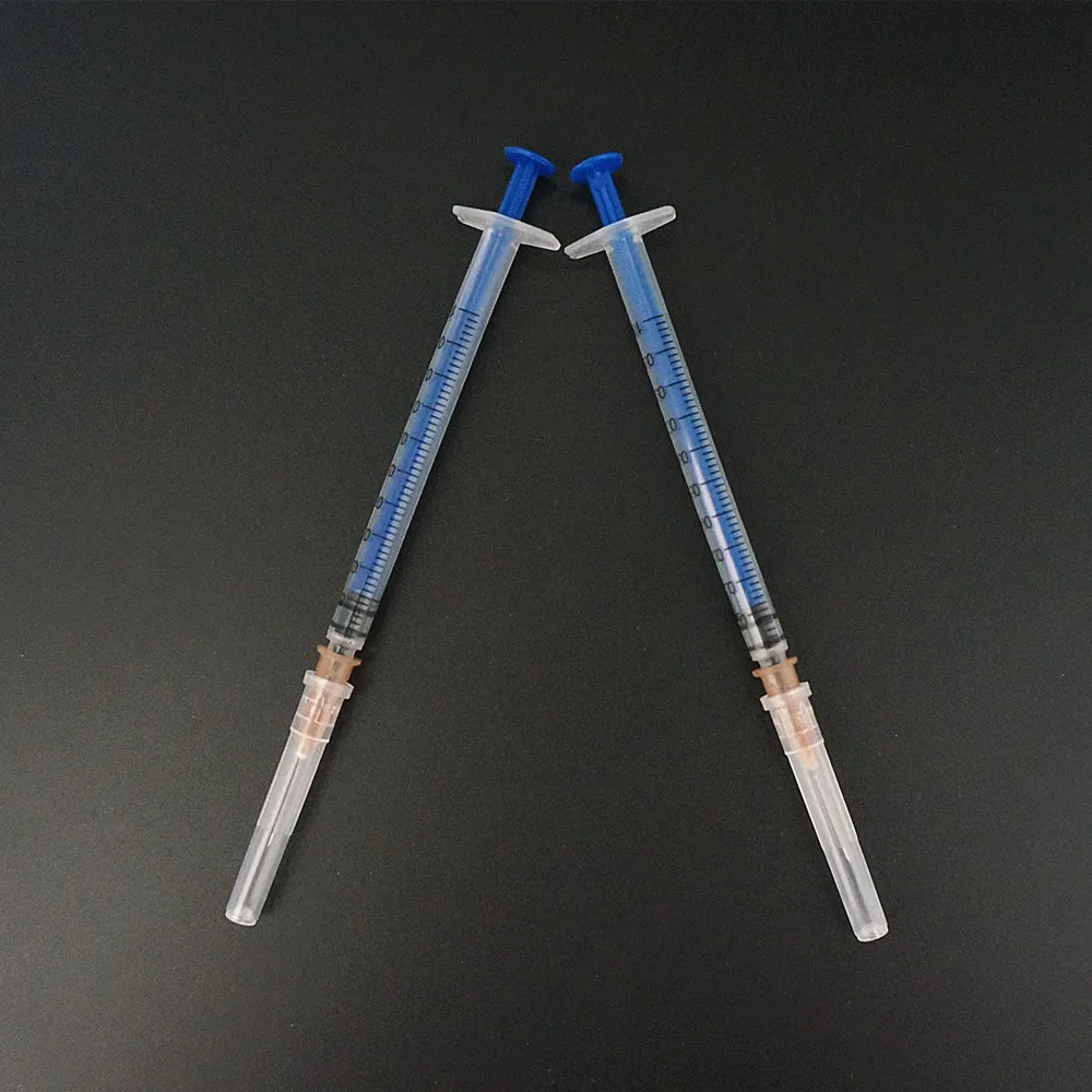 10pcs 1ml Disposable Plastic Liquid Dispenser Syringe Needle Industrial Glues, injection syringe for Human