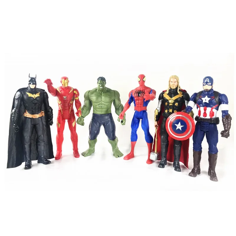 WZP PONG 12 Inches Super Hero Sound Light Figurine Dolls Toys PVC Action Figure Model Toy Kids Gift