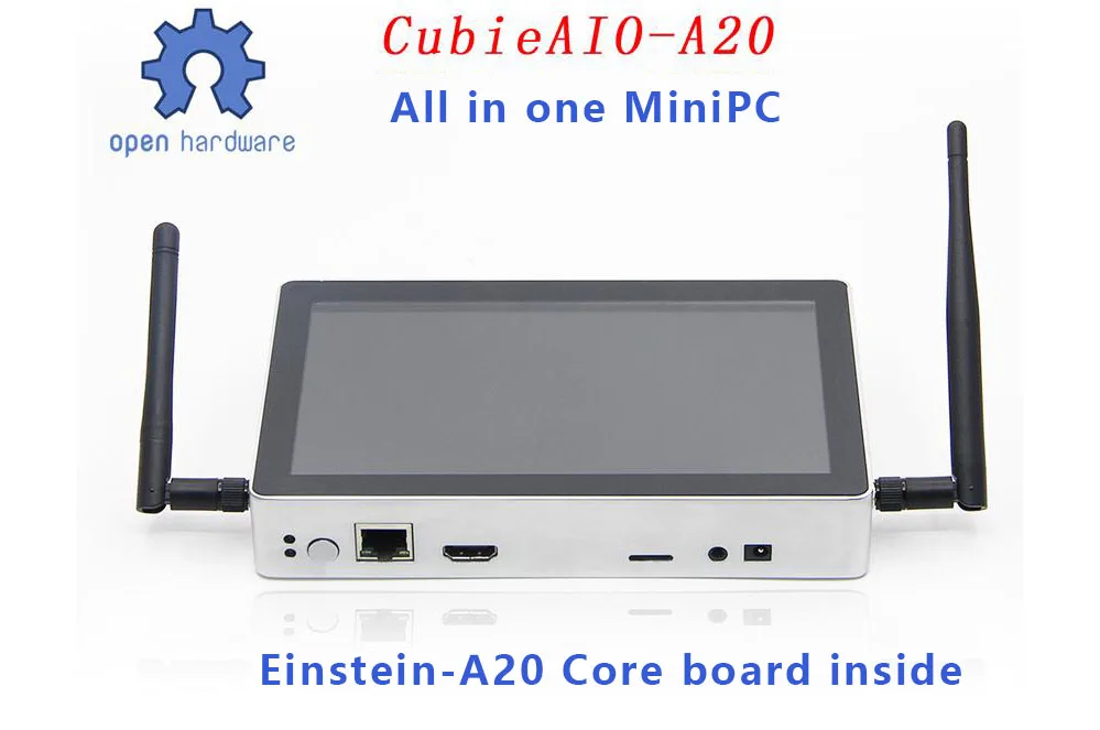 Cucorriaio-mini box a20 multifuncional, com lcd de 7 polegadas, código aberto, android, linux, uart x4, usb, x6, allwinner a20, mesa de desenvolvimento braço