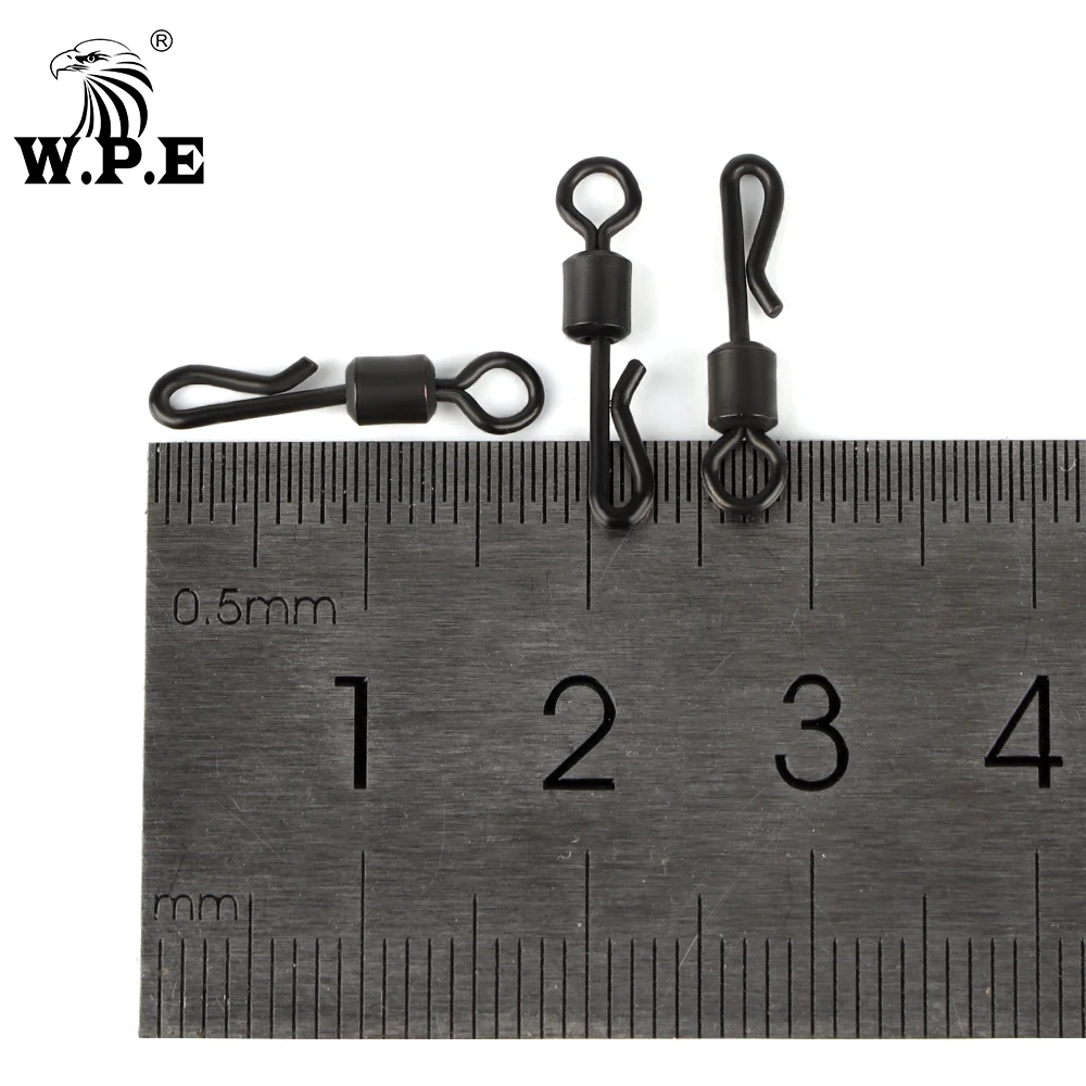 WPE Giratorio Q Cambio Rápido Cuerpo Largo Negro Mate - Pesca Carpa - imagen 3