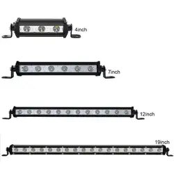 OFFROAD SUPER SLIM LED WORK LIGHT BAR 4-19 INCH 12V 24V CAR SUV TRUCK WAGON PICKUP 4X4 UTE SPOT BUMPER SINGLE ROW DRIVING LAMP