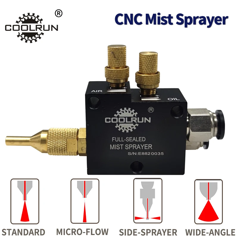 Mist Coolant Lubrication Spray System Unit Mist Cooling Sprayer CNC Lathe Milling Drill Engraving Sawing Machine Tool