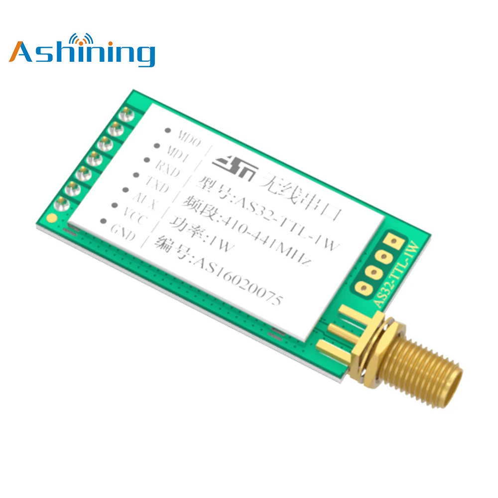 AS32-TTL-1W 433mhz 1W 30dBm 8000m LoRa Sx1278 ASHINING star product AS32-TTL-1W Wireless RF Transmitter Receiver Module