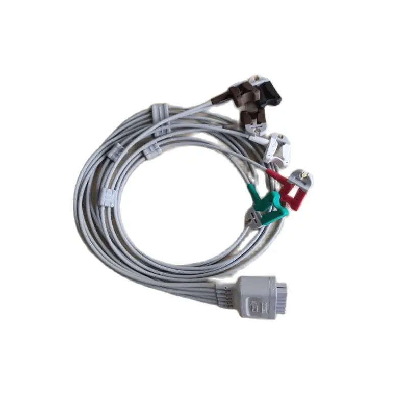 Qriginal Mindray EY6601A Benevision TM60/80 6-Lead leadset ประเภทคลิปใหม่ telemetry สาย 24 นิ้ว