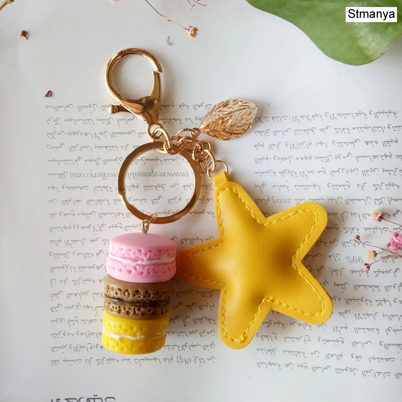 Fashion Cake Keychain with Eiffel Tower Charm