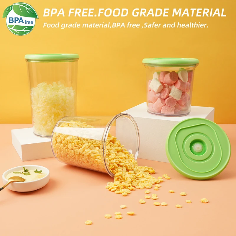 LAIMENG Vacuum Container Large Capacity Food Saver Storage Plastic Containers With Pump1000ML+1500ML+2000ML S297