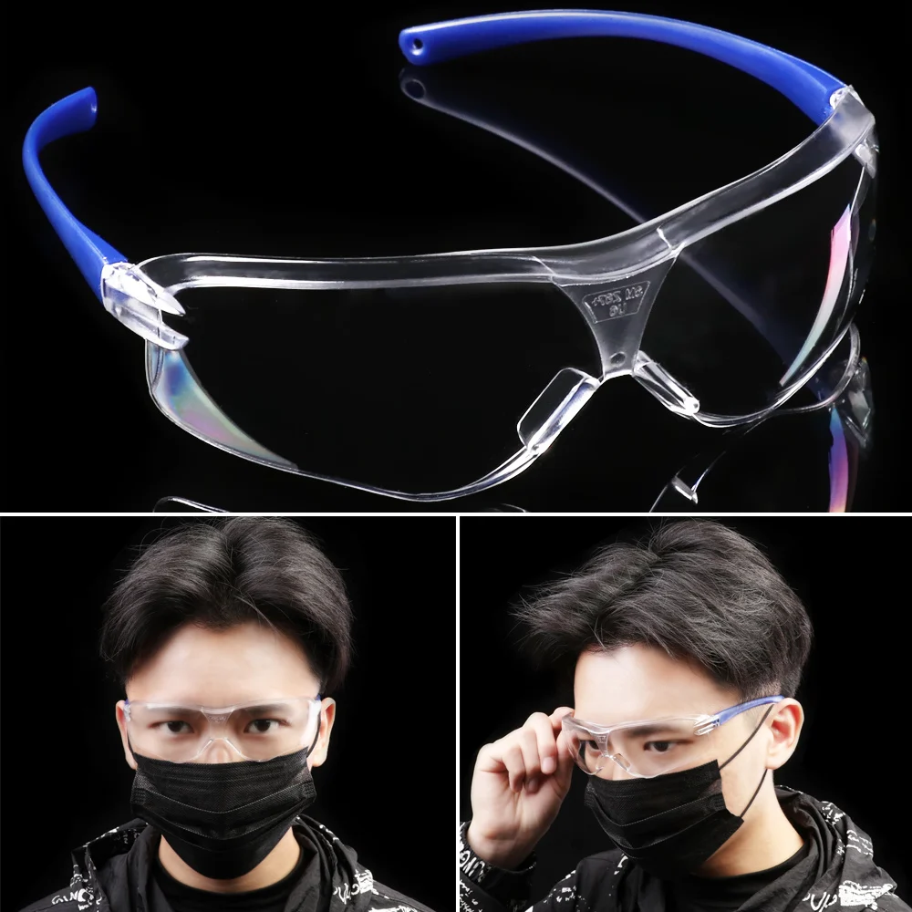 1pcs Clear Safety Goggle Transparent Protective Glasses 3M Workplace Eyewear PC Anti-Splash Anti-UV Windproof Lens High Quality