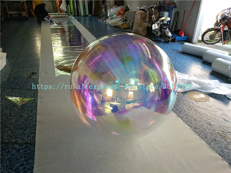 New giant PVC magic mirror ball, disco inflatable gold and silver reflective ball suitable for event decoration