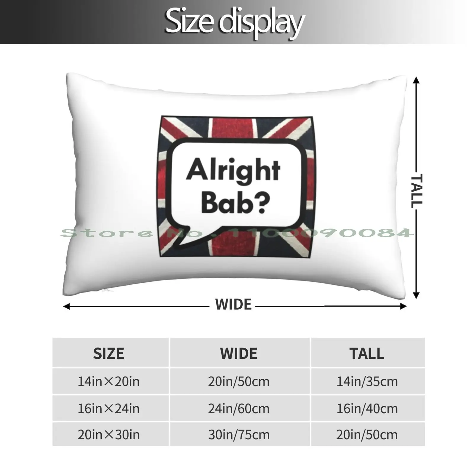 Alright Bab ? Pillow Case 20x30 50*75 Sofa Bedroom Bab Birmingham Love Jack Brummie Heart Local Dialect Long Rectangle