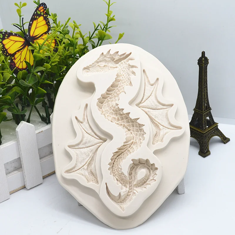 Big Wing Dinosaur Silicone Mold Kitchen Resin Cake Baking Tool DIY Pastry Fondant Moulds Dessert Chocolate Lace Decoration