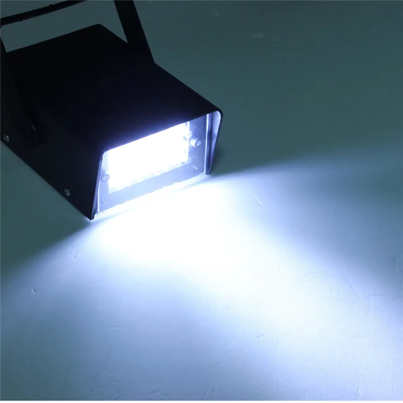 AC 220V 3W 24 LED Stage Lights Operated DJ Strobe Lights Disco Party Club KTV Stroboscope White Stage Lighting Effects EU Plug