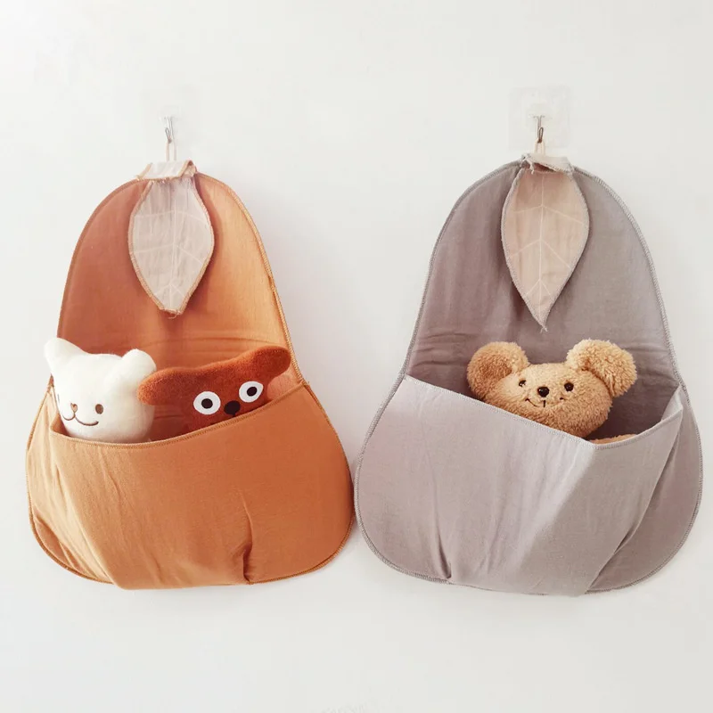 Creative Big Pear Storage Pocket Kids Bedroom Living Room Wall Hanging Toy Sundries Storage Bags Wall Mounted Wardrobe Hang Bag