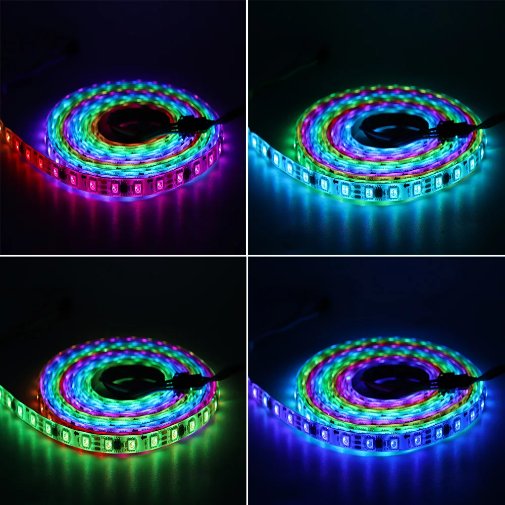 DC12V WS2811 rgb ledピクセルストリップライト5050SMDアドレス可能30/60leds/メートルledストリップ外部1 ic制御3 leds