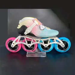 ZODOR-patines de velocidad en línea con Base de aleación ultraligera, zapatos con efecto arcoíris de bloqueo, ruedas de 110mm, 85A, Original, súper a la moda