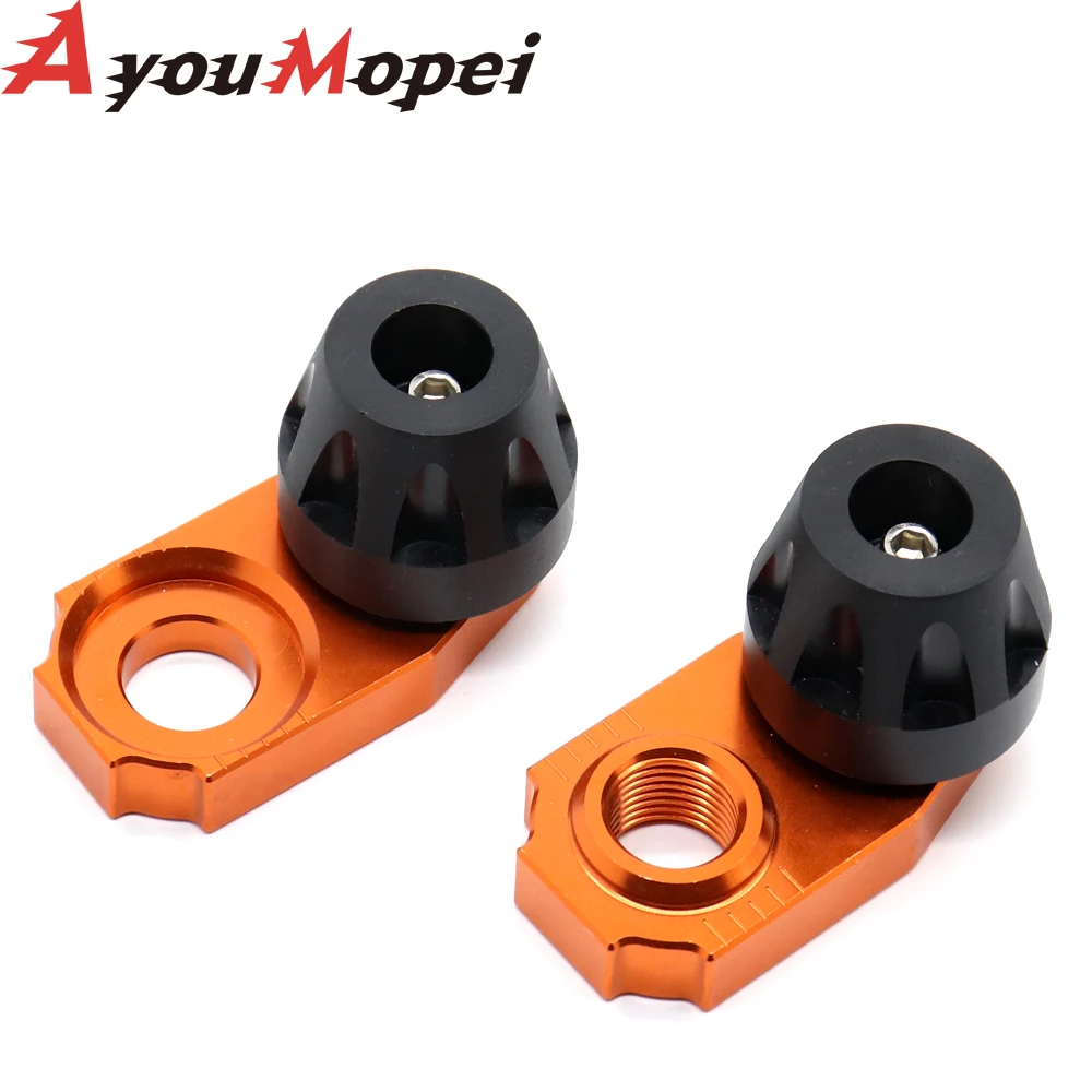 CNC Rear Chain Adjuster Axle Block For SX SX-F XC XC-F EXC EXC-F XC-W XCF-W 85 125 150 300 350 450 530 SX85 EXC250 EXC300