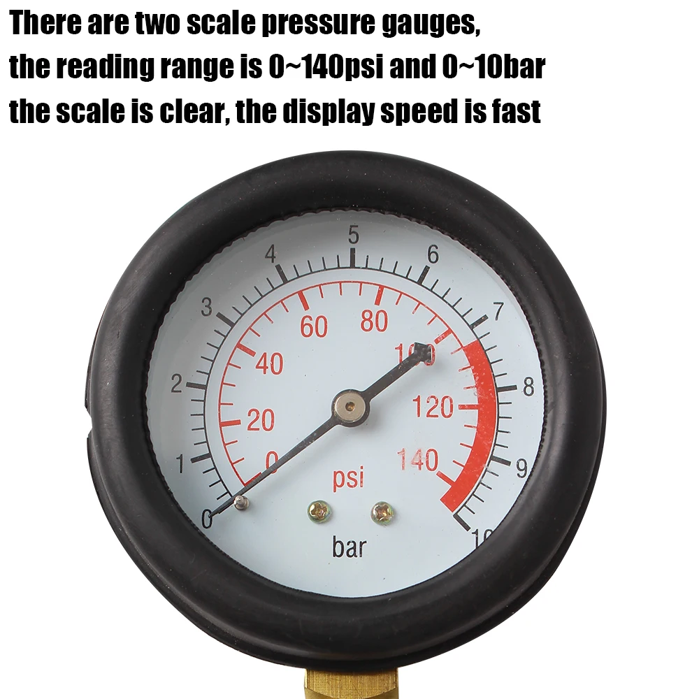 Low Oil Warning Devices Engine Oil Pressure Test Kit Car Test Set 0~140psi 0~10bar Auto Diagnostics Tools Quick Coupling