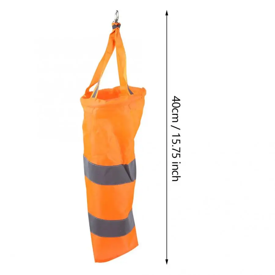 40cm Stop Nylon Weathervane Windsock Outdoor Wind Direction Flag Measurement Sock Bag With Reflective Fluorescence Belt