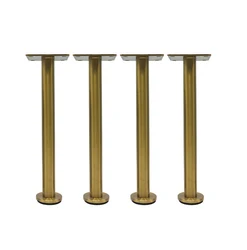 Patas de titanio dorado para muebles, patas de acero inoxidable para armarios, mesas, sofá, cama, TV, armario, tocador, sillón, 4 Uds.