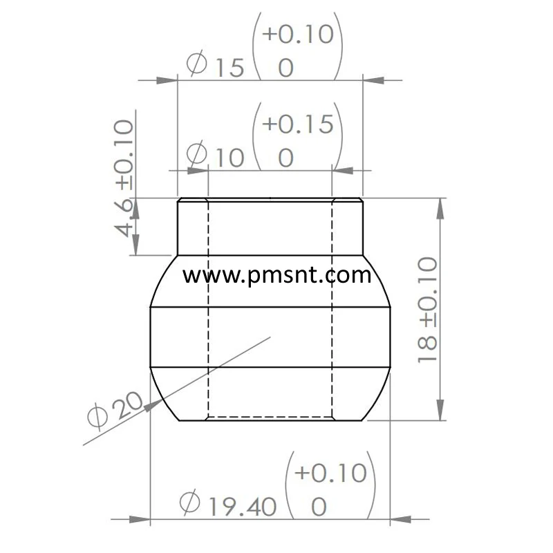 BUJ-533 10mm Hole Shaft Iron Copper Alloy Bearing Bush 20mm Outer Spherical Washing Machine Fan Motor Rotor Stator Slide Bushing