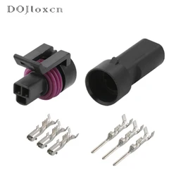 1/2/5/10/20Sets 3  Pin Delphi Waterproof Automotive Oil Fuel Pressure Sensor Plug 12110192 12065287 12078090 0441004  Efi Series