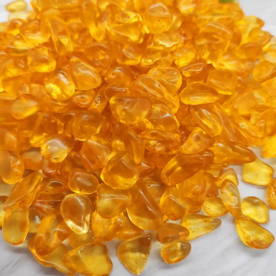 100g  Natural Yellow Crystal Gravel Raw topaz stone DIY Home Decoration Decor Mineral Natural Crystal Quartz Healing Reiki Stone