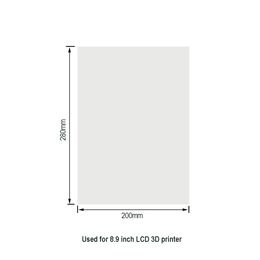 Befenybay FEP Release Film 280x200mm /11x7.9 inch Thickness 0.2mm for 8.9 Inches UV DLP LCD Resin 3D Printer