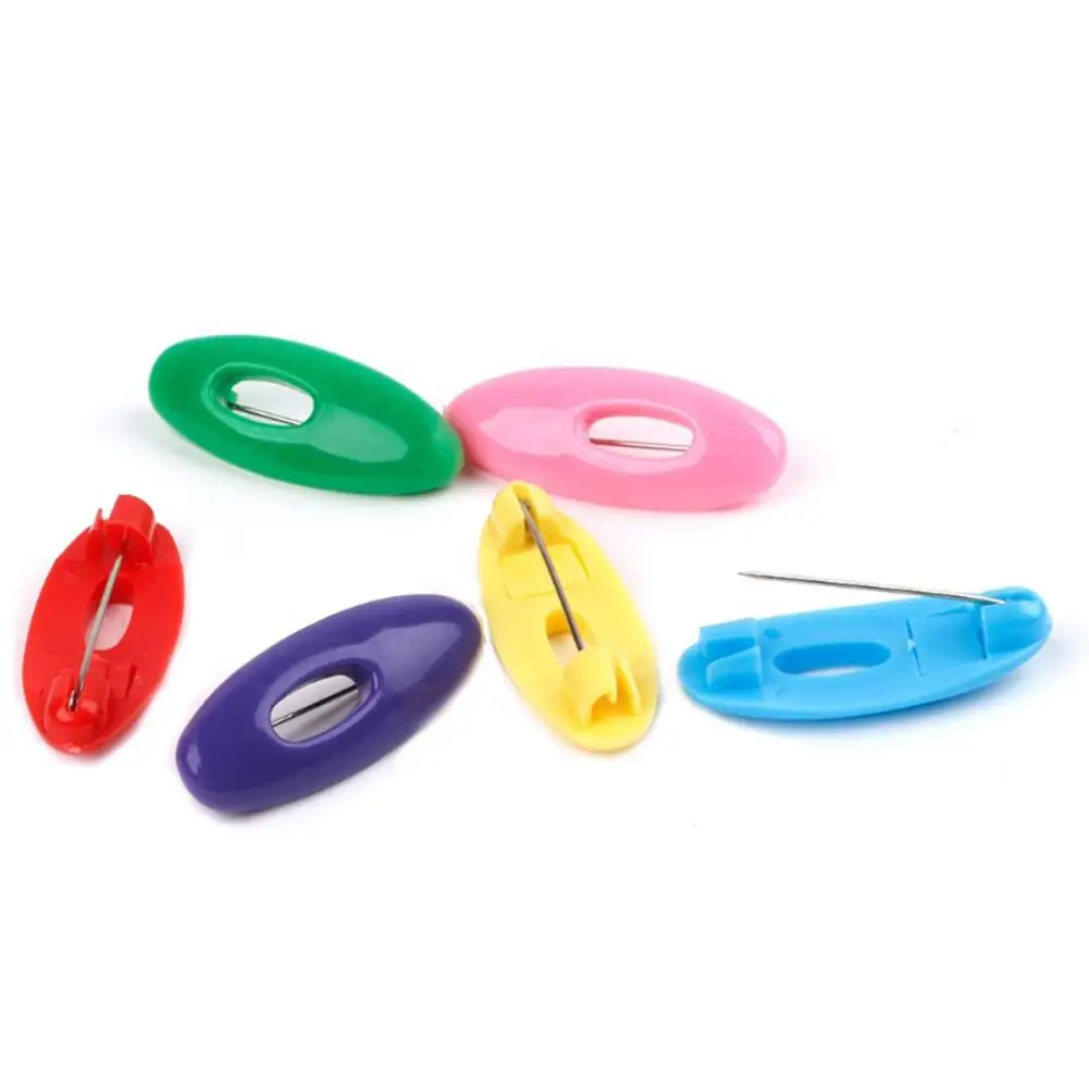 6Pcs Fashion Plastic Scarf Pins Brooches Muslim Hijab Safety Pin Mix Colors Apparel Accessory Decoration Jewelry Headscarf Pin