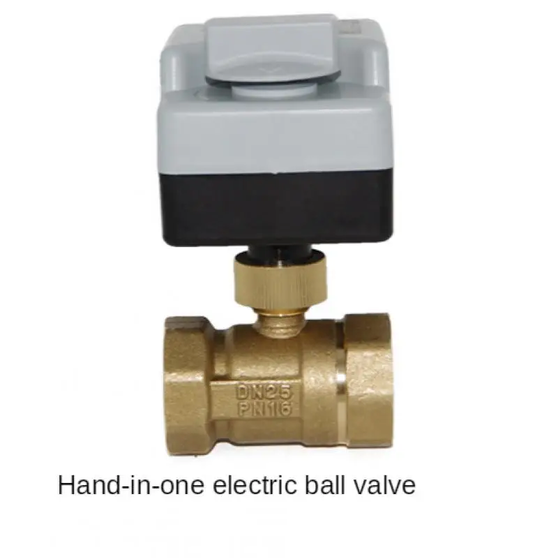 AC220V DN15 DN20 DN25 2 way brass motorized electric valve three wire ball valve Electric Actuato with Manual switch