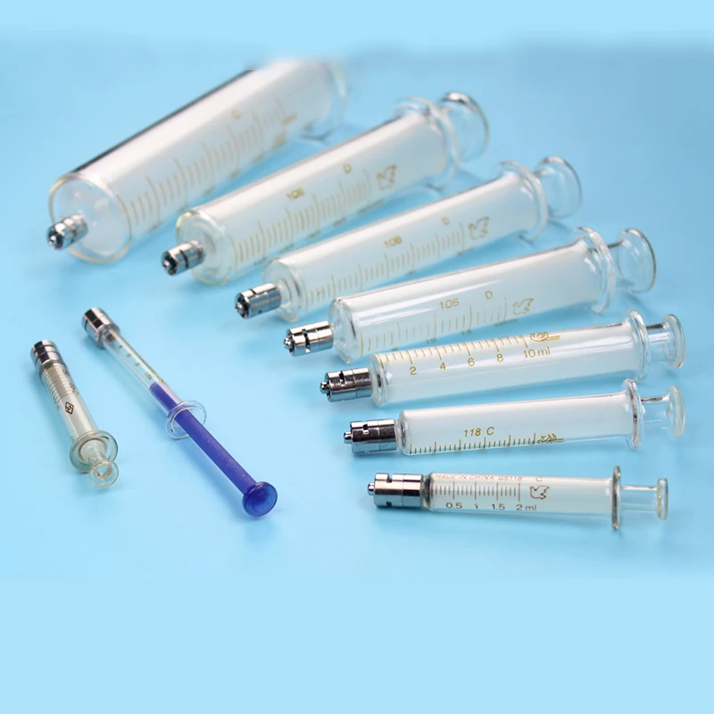 Glass Syringes Ruhr Copperhead For Injection Glass Sampler Luer Glass Injector 1ml/2ml/5ml/10ml/20ml/30ml/50ml/100ml