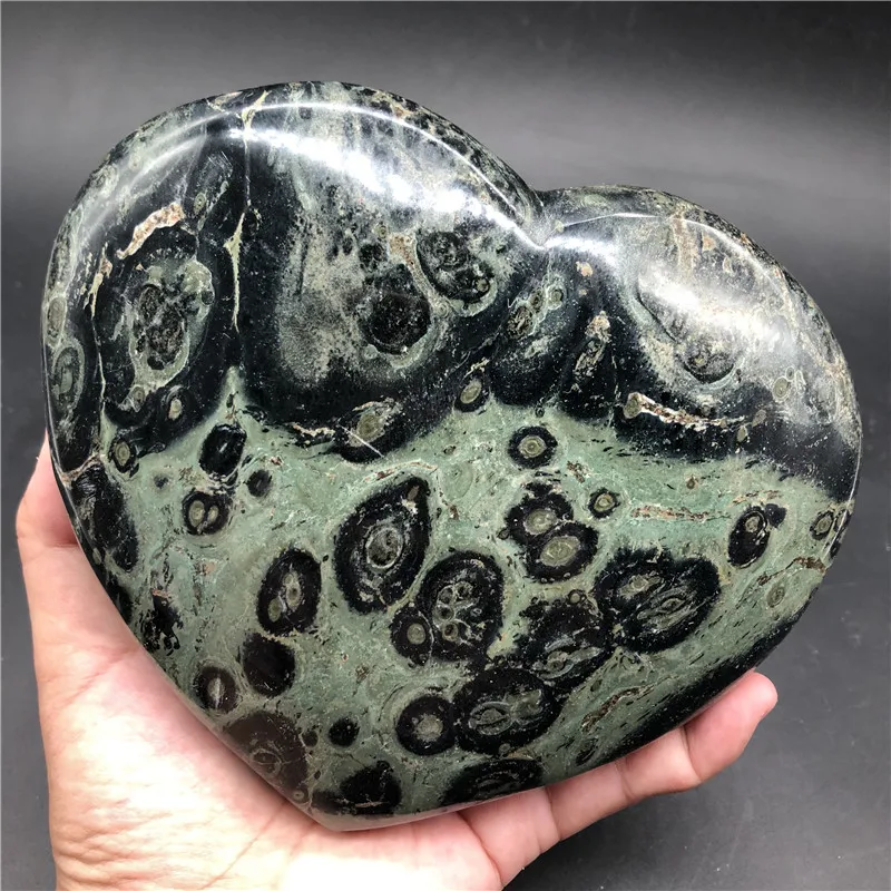 1.7kg natural ocean jasper peacock's eye quartz crystal heart healing for gift