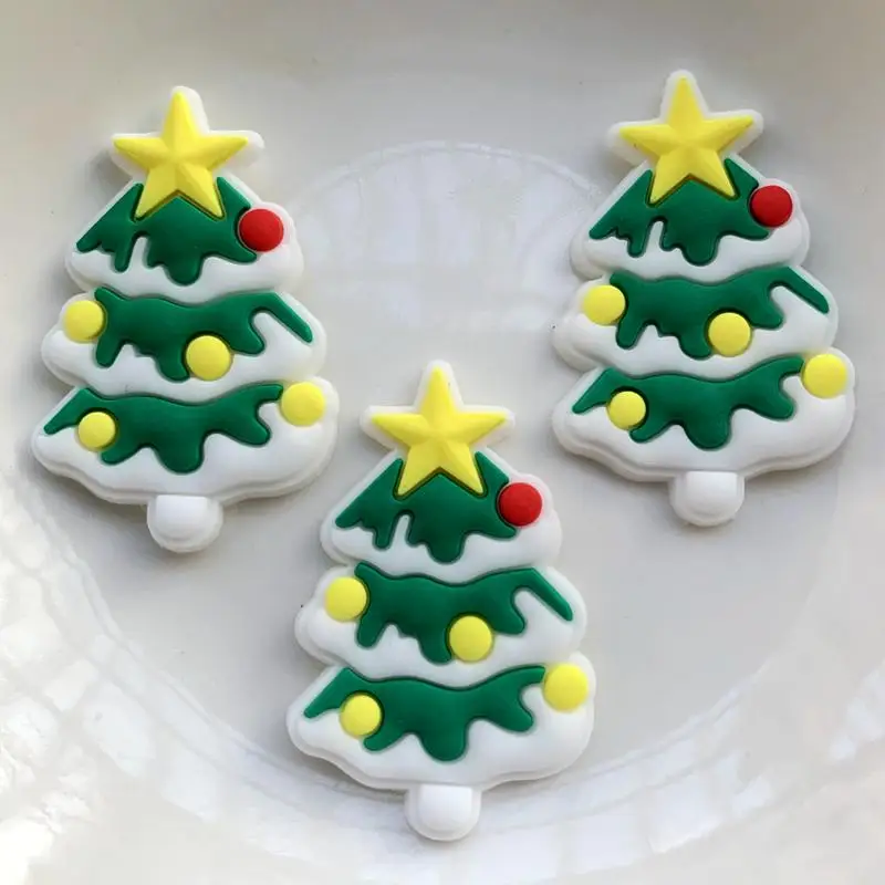 DIY15pcsPVC Flat back Decoration Christmas tree  scrapbook Decoration bag shoes Christmas decoration