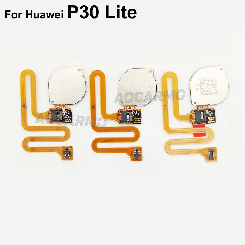 Aocarmo Home Button For Huawei P30 Lite / Nova 4e Touch ID Fingerprint Sensor Flex Cable Replacement Part