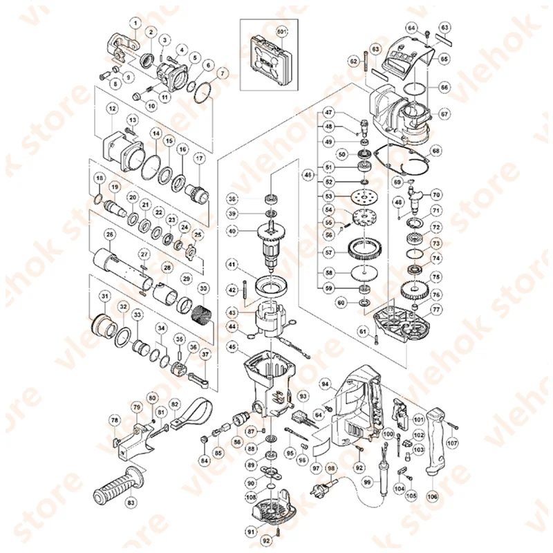 Push button for HITACHI DH38SS Power Tool Accessories Electric tools part