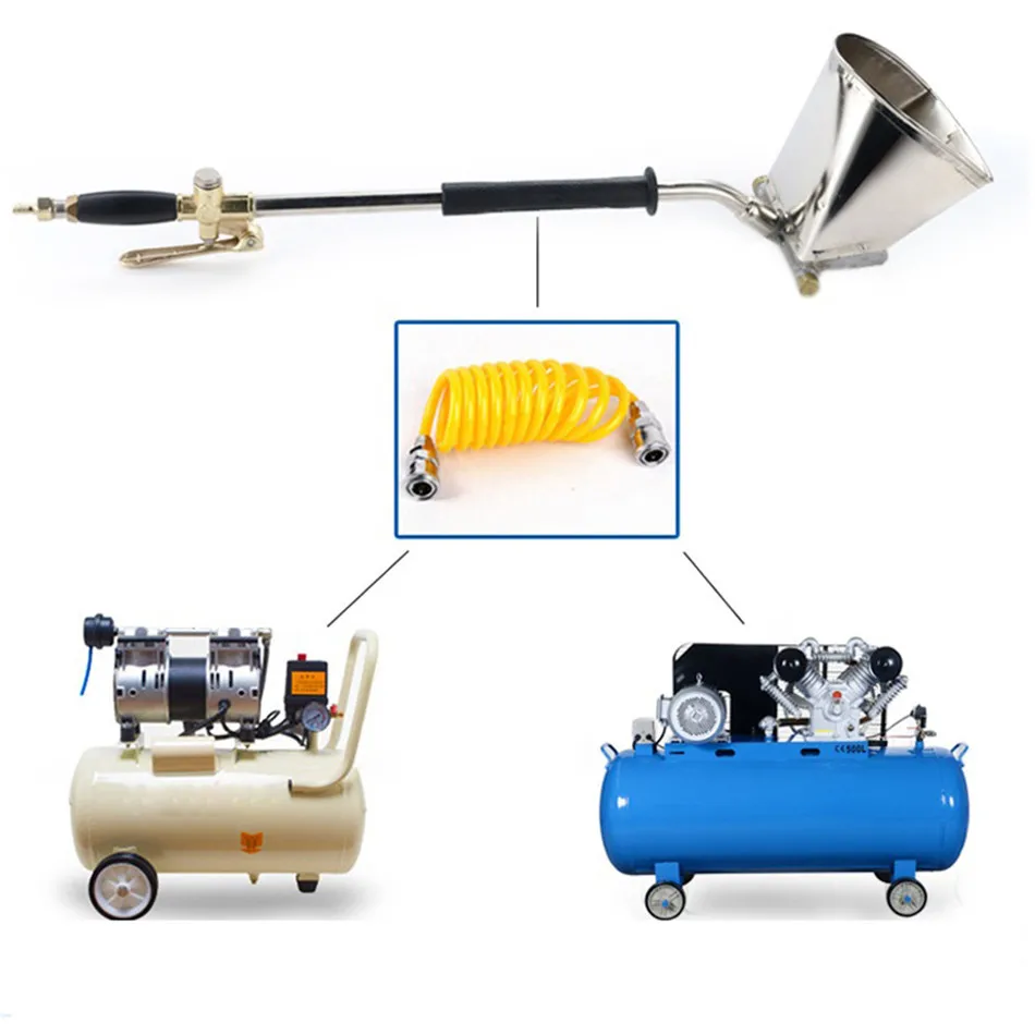 Pneumatic Cement Mortar Spray Gun Wall And Roof Rapid Blasting Mortar Cement Wall Machine Roof Spray Gun Air Industry Power Tool